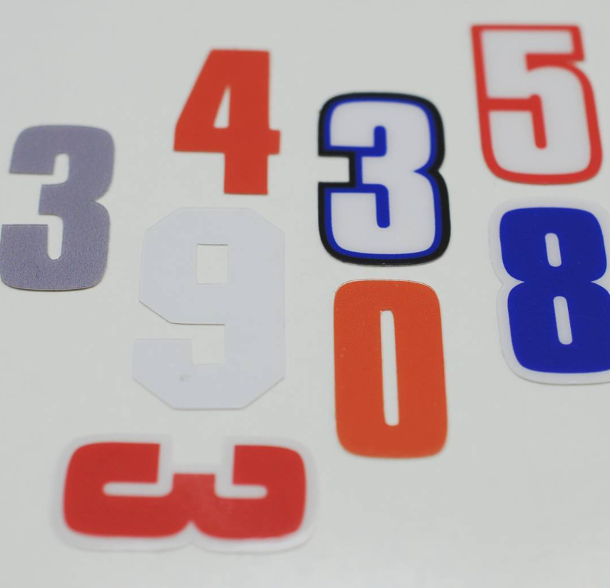 Helmet Numbers Decals